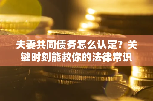 北京夫妻共同债务怎么认定？关键时刻能救你的法律常识